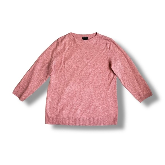 Talbots Cashmere Sweater Pullover Heathered Mauve Pink Classic Preppy Size Large - Picture 1 of 5